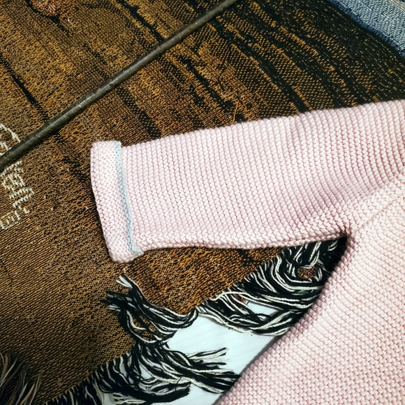 Elegant Baby Pink Grey Chunky Sweater 18mo NWOT - Picture 6 of 9